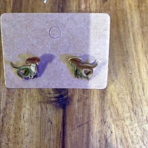 Weiner Dog (Heart Butt)  Earrings